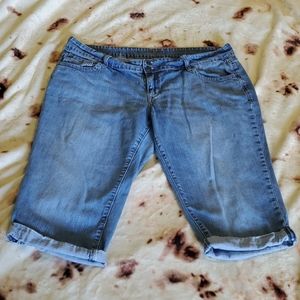 Old Navy Ultra Blue Denim Bermuda Shorts - Size 16